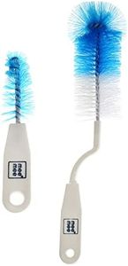 Mee Mee 360° Movable Nylon Bristle Baby Feeding Bottle & Nipple Cleaning Brush | Ergonomic Handle | Easy to Clean Bottle Corners for Narrow & Wide Neck | BPA Free Easy Hanging Storage (Dark Blue)