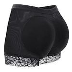 ANGHOMI Women Butt Lifter Shapewear Fake Butt Lifter Padded Lace Panties Seamless Hip Enhancer Body Shaper Tummy Control Boyshort Underwear Black