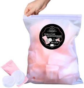 LiveLaif® - 60 Toallitas Comprimidas en pastillas | Toallas Comprimidas en pastillas | Toallitas Humedas | Toallitas Secas | Toalla facial | Toallitas Humedas Adultos (60)