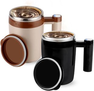KittBabby Self Stirring Coffee Mugs Set of 2, Rechargeable Cups, BlackBrown
