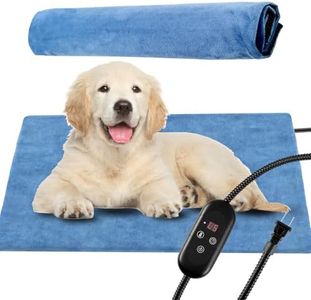 KEKELAN Pet Heating Pad for Dogs, Indoor Outdoor Waterproof Electric Heated Pad Mat for Cats with Chew Resistant Cord,5 Timer and 6 Level Temperature Pet Bed Warmer-15.7x27.5
