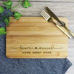 eBuyGB Large Personalised Chopping/Cheese Board, Wooden Cutting Board, 5th Wedding Anniversary, Engagement, Valentine's Gift for Couples