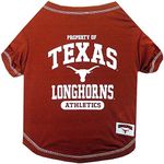 Pets First Collegiate TEXAS LONGHORNS Dog T-Shirt, Medium. - Licensed Shirt for Pets Team Colored with Team Logos.- Premium Stretchable Materials for the Comfrot of your Dog & Cat.