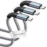 USB C to USB C Cable 3Pack 6FT USB-C Charger Cable 60W Nylon Braided Type C Charging Cable Fast Charge Compatible with iPhone 15/15 Pro/15 Plus/15 Pro Max/MacBook Pro/iPad Pro/Air/Samsung S23