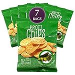 Proti Kind - Dill Pickle Proti Chips - High Protein - High Fiber - Low Calorie - Low Fat - Gluten Free - 7 Single Serving Bags