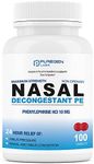 Puregen Labs Nasal Decongestant PE 100 Tablets | Phenylephrine HCl 10 mg Tablets | Maximum Strength | Non Drowsy Nasal & Sinus Congestion Relief Due to Cold or Allergies (1)