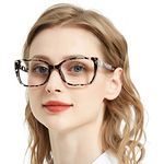 WEMOOTANTS Large Fashion Reading Glasses for Women 2.5+ Designer Big Readers 1.0 1.25 1.5 1.75 2.0 2.25 2.5 2.75 3.0 3.5 4.0 5.0 6.0 (Leopard,250)