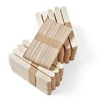 hand2mind Jumbo Size Natural Wood Craft Sticks with Rounded Ends, DIY Arts and Crafts, Waxing Supplies, Classroom Art Supplies, and Homeschool Supplies, 6 inch x 11/16 inch (Pack of 500)