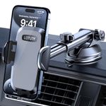 LOTUNY Phone Mount for Car [Upgraded] Car Phone Holder Mount Hands Free Universal Automobile Cradle, Compatible with iPhone Samsung Google and All Phones