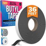 Butyl Tape RV and Marine Boat Windows and Sealing RV Butyl Tape Double Sided Putty Tape RV Window Seal Kit Butyl Sealant Tape Outdoor Waterproof Rubber Caulking Tape 1/8 x 3/4 x 36 FT