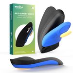 Plantar Fasciitis Inserts for Heel Pain- Welnove Shock Absorption Heel Cups Cushions with Arch Support,Orthotic Shoe Insert for Achilles Tendon,Heel Spur - Women's 8-11, Men's 7.5-11