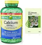 Spring Valley Calcium Plus Vitamin D Tablets Dietary Supplement, Bone Health, Vitamin D3 20 mcg, 600 mg, 500 Count + Exclusive VitaMax Vitamin Guide (2 Items)