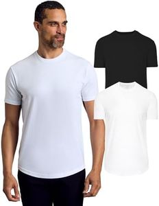 True Classic Mens T-Shirts – Curved Hem Tee Mens, Hipster Shirts for Men, Long Tail T Shirts for Man, Drop Cut Lounge/Sleep, Pack of 2, Variety, M