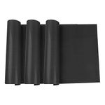 Teflon Mats, 3 Pack Non Stick PTFE Teflon Sheet Grill Mats Baking Cooking Sheets Barbecue Sheets Oven Liners Heat Press Transfer Sheet Heat Resistant Craft Mat for Multiple Uses (Black)