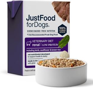 JustFoodForDogs Vet RX Pantry Fresh Prescription Dog Food, Human Grade, Vet Recommended Fresh Pet Meal or Toppers, Limited Ingredient, Prescription Diet, Renal Support Low Protein (12.5oz, 12 Pack)