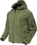 MAGCOMSEN Men 's Windproof Warm Military Tactical Fleece Jacket Green L