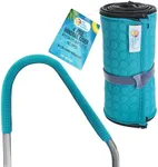 U.S. Pool Supply 4-Foot Pool Handrail Cover with Safety Grip Sleeve and Zipper - Teal Blue Neoprene Slip Resistant Hand Rail Grip - Anti-Slip Comfort Railing Cover, Reduces Risk of Slipping or Falling