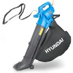 Hyundai Leaf Blower, Garden Vacuum & Mulcher with Large 45 Litre Collection Bag, 12m Cable, 62-170mph Variable Airspeed, Powerful 3000w & 3 Year Warranty