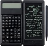 Scientific Calculator Foldable Desktop Calculator with Erasable Writing Board 10-Digit LCD Display Mathematical Physics/Geometry/Calculator for Student Teacher Office Business High School College