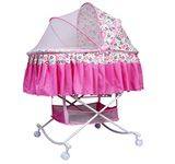 1ST STEP Bassinet/Cradle Cum Rocker with 4 Level Height Adjustment & Mosquito Net