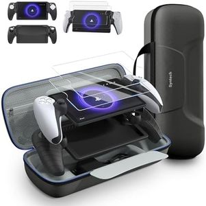 Syntech 3 in 1 Accessories Bundle for PS Portal with Portable Carrying Case, Silicone Cover and 2-Pack Screen Protector Compatible with Playstation Portal Accessories, Tailored Protection Set - Black