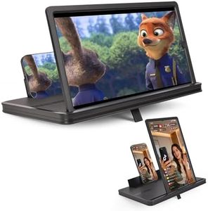 TOSEFES 14" Phone Screen Magnifier, 2026 New 2-in-1 3D HD Portable Projector Screen, Vertical & Horizontal Switch for Movies, Gaming & Live Streaming