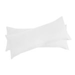 sourcing map Bolster Pillowcase Soft 1800 Series Microfiber 90 Gsm Ployester, Set of 2 Long Pillow Covers for Body Pillows 4ft, 4.5ft, 5ft, 6ft Snow White Body(51cmx183cm)