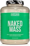 NAKED Vegan Mass - Natural Vegan Weight Gainer Protein Powder - 1,230 Calories, Non-GMO, Soy & Gluten Free, No Artificial Ingredients - 8LB Bulk - 11 Servings