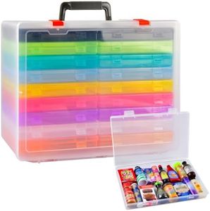 Aptbyte Collector Case Compatible with 5 Surprise Mini Brands Toys Series 1 2 3, 18 Independent Mini Mart Box for Gold Rush Mystery Capsule Real Miniature Collectible Toy (Box Only)