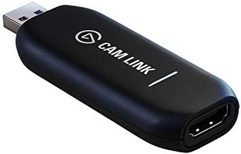 Elgato Cam Link 4K, carte d’acquisition externe pour caméra, streaming et enregistrement sur reflex ou caméscope en 1080p60/4K30 pour visioconférence, télétravail ou jeux, sur OBS, Zoom, Teams, PC/Mac