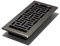 Decor Grates AJH410-GM Oriental Floor Register, 4x10 Inches, Gun Metal