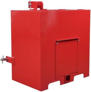 GAOMON 3 Point Ballast Box, 800lbs Capacity, Standard 2 inch Hitch Receiver, with 5cu.ft Volume, Heavy Duty Steel, Fits Category 1 Tractor Attachment, Red
