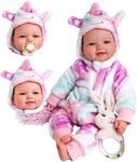 BABESIDE Baby Doll Mia - 17-Inch Sweet Smiling Lifelike lithe Cloth Body Reborn Dolls Girl - Realistic Newborn Babies Vin-yl for Girls 2 Years +