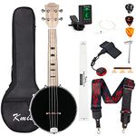 Kmise Banjolele Banjo Ukulele Concert Size 23 Inch with Bag Tuner Strap Strings Pickup Picks Ruler Wrench Bridge