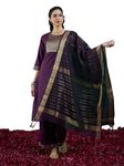 INDO ERA Women's Woven Design Straight Kurta & Palazzo With Dupatta Set (KD4PR5435_Small)