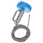 sourcing map Drain Augers 49 Ft Stainless Steel Flexible Plumbing Auger Hair Drain Cleaner Tool Toilet Auger Clog Remover Tool for Kitchen Bathroom Shower Sink Toilet Bathtub, Blue