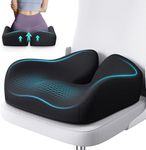 Benazcap Seat Cushion, Memory Foam Cushion for Office Chair - Ergonomic Chair Cushions for Tailbone Pain Relief, Sciatica & Back Support, Office Chair Cushion & Car Seat Cushion
