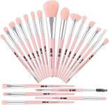 Make up Brushes, 20 Pcs Professional Makeup Brushes Set Foundation Eyeshadow Blush Brush,Travel Kabuki Blending Concealers Face Powder Eye Makeup Brush Sets（Pink)