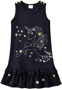 VIKITA Girls Casual Dresses Summer Girls Clothes Short Sleeve Toddler Cotton Dresses for Little Girl 2-8 Years, Sh6888, 2-3T