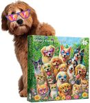 Modern Merch 1000 Piece Puzzle for Adults Animal Puzzle Funny Puzzles for Adults 1000 Pieces Relaxing Game with Puzzle Saver Stickers - Dog Puzzle Jigsaw Puzzles 1000 Pieces Cat Decor