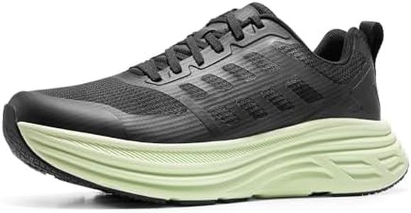 NORTIV 8 Men's Walking Running Tennis Cushioning Shoes ActiveFloat Non Slip Athletic Gym Workout Jogging Comfortable Sneakers,Size 11,Black/Green,SNWS245M