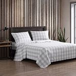 Eddie Bauer - Twin Sheets, Cotton Flannel Bedding Set, Brushed for Extra Softness, Cozy Home Decor (Lakehouse Plaid, Twin)