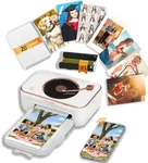 CP6000 4x6 Photo Printer with 20 Sheets & 1 Ribbon, Full-Color Thermal Dye Sublimation Wi-Fi Printing, Portable Instant Picture Printer for iPhone/Android, AR Video, Fun App, Home Use, White