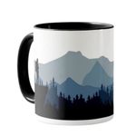 Navadey Black Ceramic Coffee Mug 325 ml for Coffee Tea Milk Beverages | Stylish Tea Cup for Home & Kitchen | Coffee Cup with Travel/Motivational Quotes - Lost in Nature