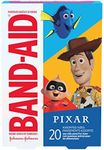 Band-Aid Brand Adhesive Bandages for Minor Cuts & Scrapes, Wound Care Featuring Disney/Pixar Mashup Characters, Fun Bandages for Kids and Toddlers, Assorted Sizes, 20 Count