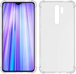 USTIYA Case for Xiaomi Redmi Note 8 Pro Clear TPU Four Corners Cover Transparent Soft