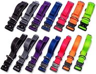 A K9 Bully Dog Tactical Combat Collar with Control Handle, Military Grade Aluminium Heavy Duty Clasp, Welded Stainless Steel D Ring Reflective Webbing, Wide 32mm, Adjustable Medium 40-53cm Black