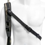 HUNTPAL Non-Swivel No Drill Gun Sling Stalker Sling, Neoprene Padded Hunting Rifle Shotgun Sling, Fit for 12/20 Gauge Shotguns, Universal Shoulder Strap (Leaf Camo, Stalker Style)