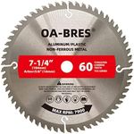 7-1/4-Inch 60 Tooth Aluminum Non-Ferrous Metal Saw Blade with 5/8-Inch Arbor, Upgrade TCG Grind