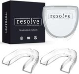 Resolve Night Guard - Custom-Fit Professional Mouth Guard for Nighttime Teeth Grinding and Clenching, Relieve Tooth Pain at Night with 2-Pack Night Guard (Clear)